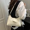 Women's Faux Leather French Casual Vintage Pure Color Simple Shoulder Crossbody Underarm Bag KTB