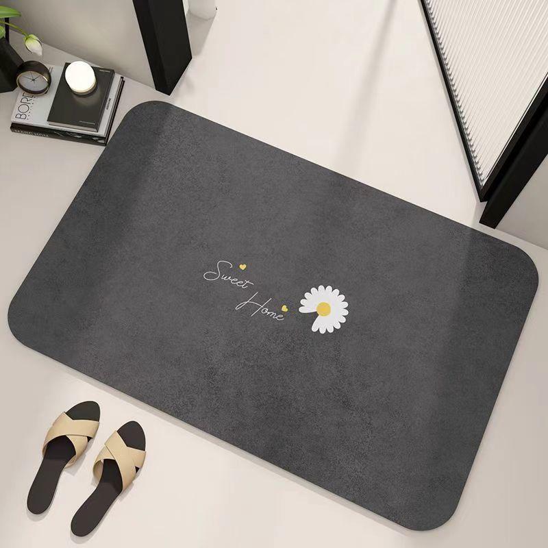 Diatom Mud Bathroom Absorbent Floor Mat, Toilet, Bathroom Door Quick-drying Non-slip Floor Mat, Shower Leave-in Quick-drying Mat
