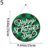 St. Patrick's Day Decorated Door Sign Hanging Decorations Irish Day Outdoor Porch Layout Listing