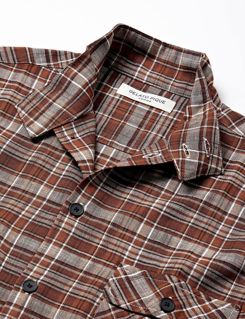 Homme Check Shirt PMFT201934 BRW Japan M To Japanese Size [Gelato Pique] Men's (equivalent M)