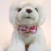 Cute Cat Collar With Bow Tie Cute Plaid Pattern Dog Collar With Bow Tie And Durable Buckle Collar For Small Medium Pet Set