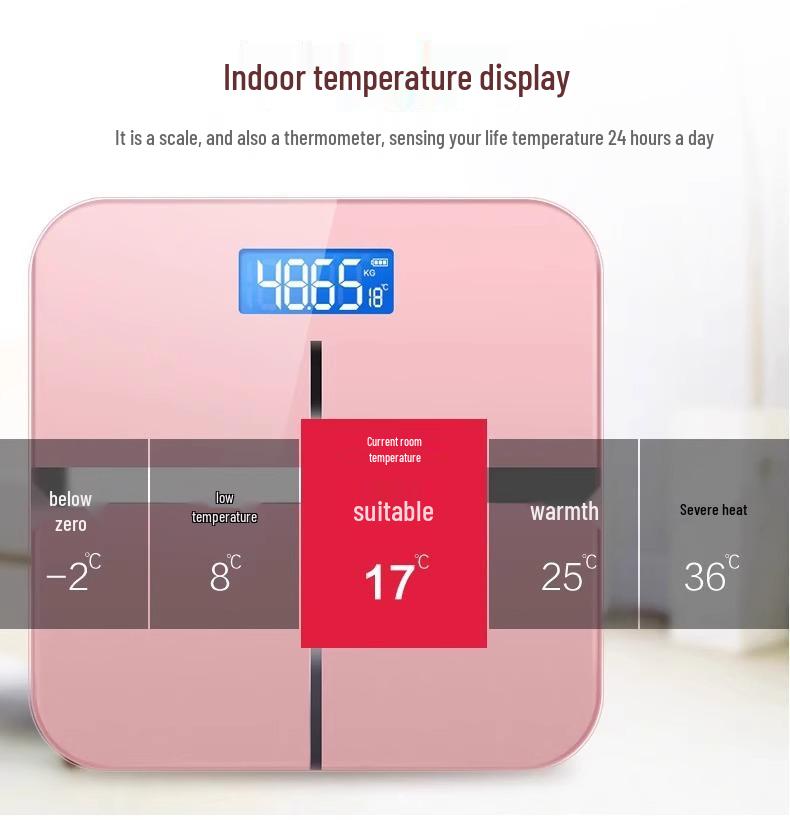 Tempered Glass LCD Slimming Scale for Dorms - Precise Weight Measurement