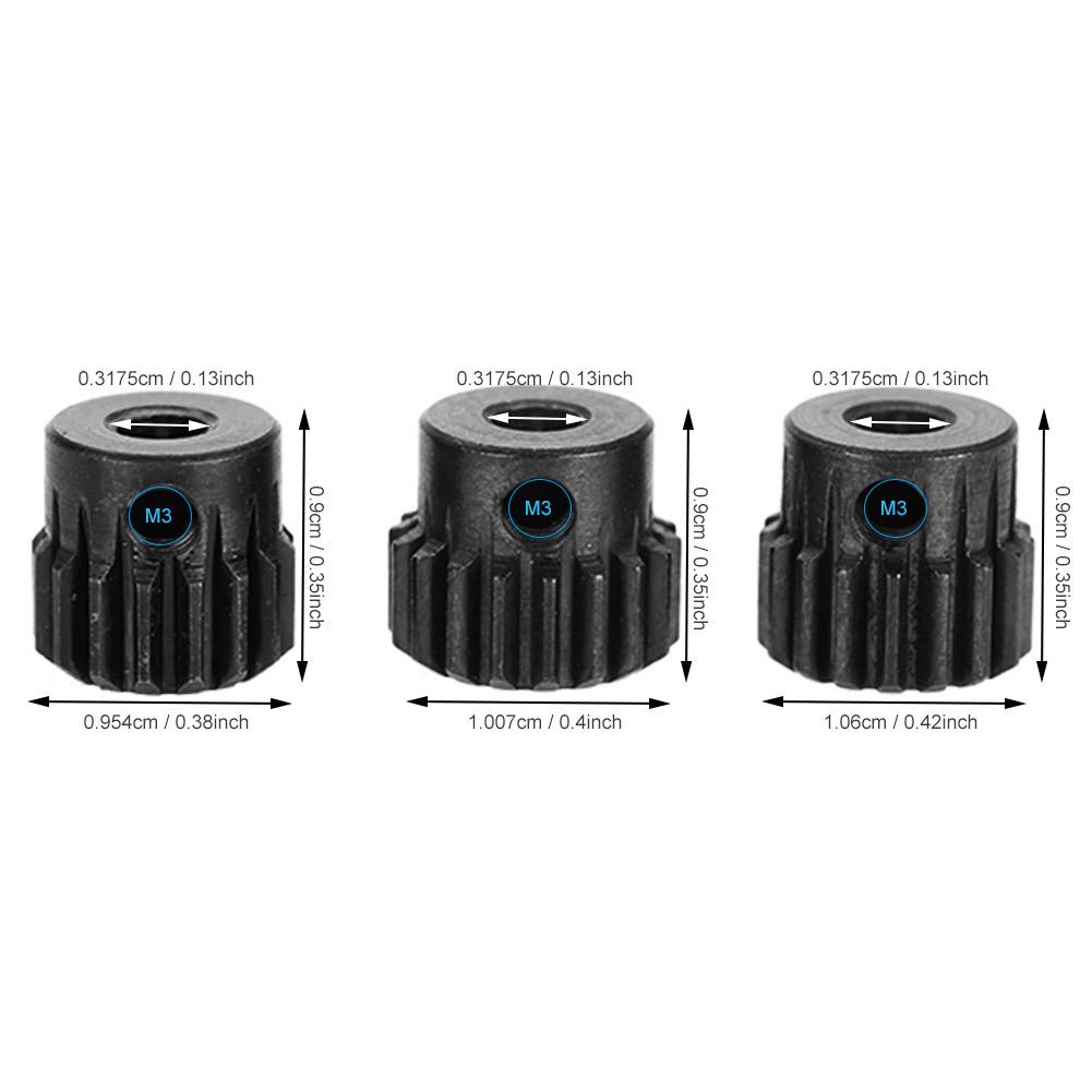 48DP Cent3.175mm 13 15T 16 18T 19 21T 21T 23T Chrome Steel Motor Pinion Gears Combo for 1 10 Car