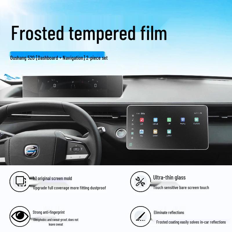 Changan Oshan 520 Central Screen Tempered Glass Protector for Interior Modification
