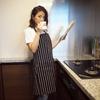 Simple Apron PAUR Lora Striped Pocket Simple Apron N20502319F N205023 Stripe F [Shelly Mimi]