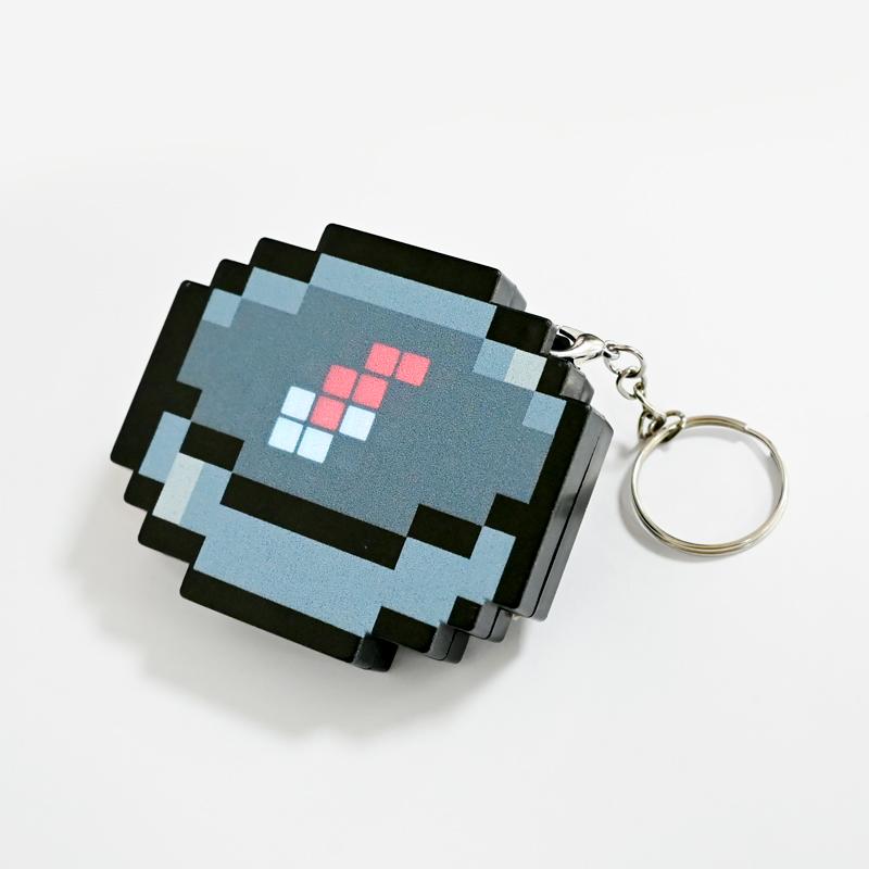 

New Rechargeable Pixel Compass Keychain Portable Moveable Retro Gaming Accessory Trinket Cool Gamer Gift For Girls Boys