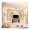 Size Wallpaper European Style 3d Stereo Relief Rose Flower Mural Wall Decoration Living Room Bedroom Wall Paper