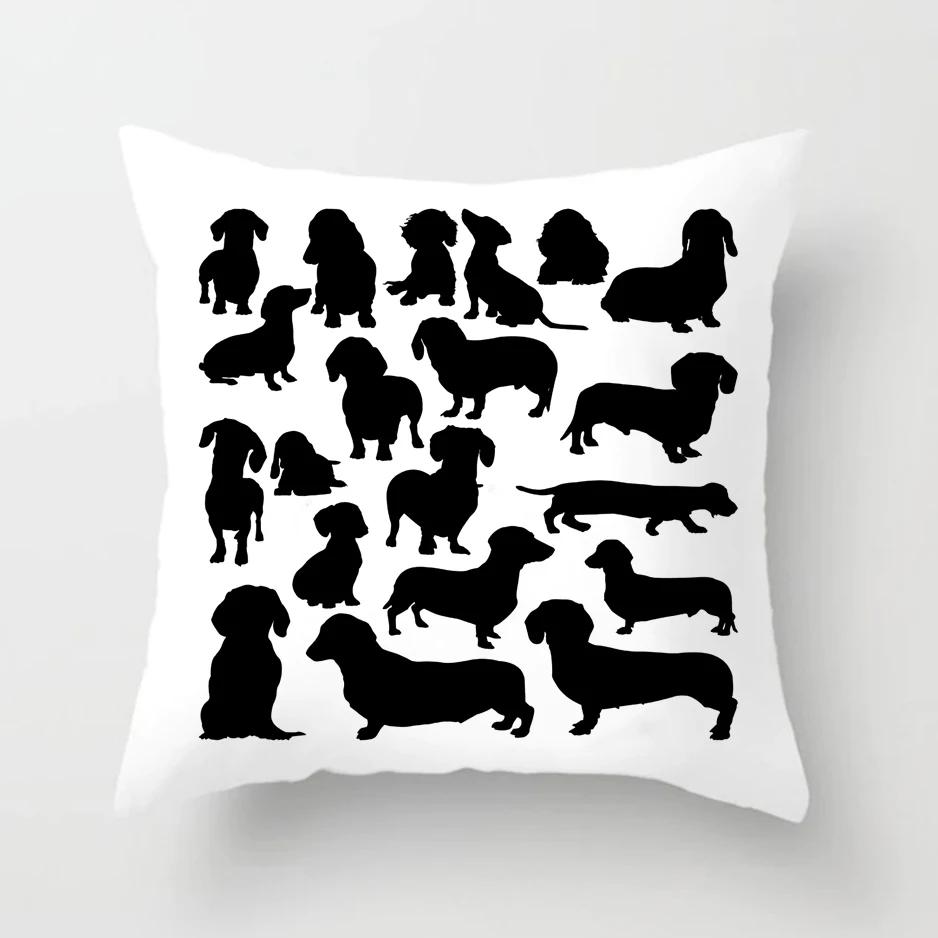 Dachshund Cushion Cover Kids Gift 45x45cm Cute Dog Animals Puppy Pillows Covers Sausage Throw Pillow Cases Custom Pillowcase