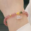 Natural Strawberry Crystal Jadeite Gourd Bracelet Bangles Women Fashion Jewelry Accessories Gift