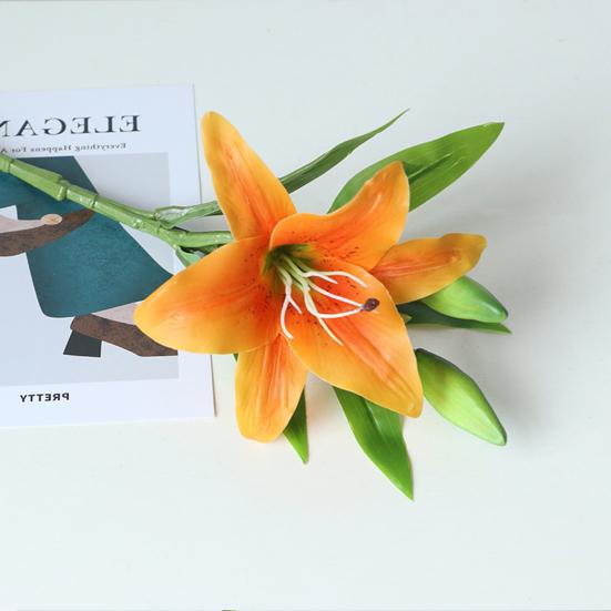 9 Pcs Artificial Lily Flowers for Easter Realistic White Fake Tiger Lilies