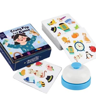 Children's Crazy Flip Card Game Animal Memory Matching Cards Game for Kids Logic Thinking Brain Training Family Interactive Fun