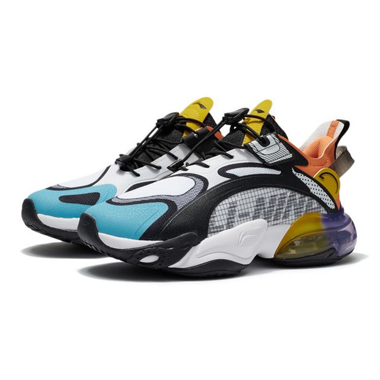 LiNing Youth  Circular Air Ultra-Dimensional Half Sole Air Cushion Shock Absorption Non-Slip Wear-Resistant Low-Top Running Shoes YKCS004-5
