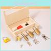 Wooden Box Lock Non Electric Learning Toy For Kids Early Educational Training