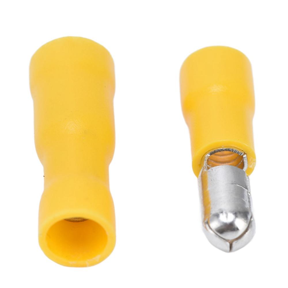50PCS Durable Insulated Crimp Connector 12-10 AWG Yellow Snap Connectors Quick Splice Terminals Crimping Applications