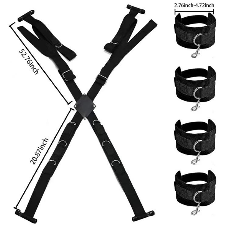 Adult BDSM Doorway Swing Set: Adjustable Hand & Ankle Cuffs