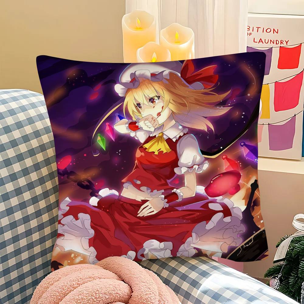 1Pc Touhou P-Project Pillow Case Fashion Square Pillowcase Bedroom Sofa Room Ins Decoration Leisure