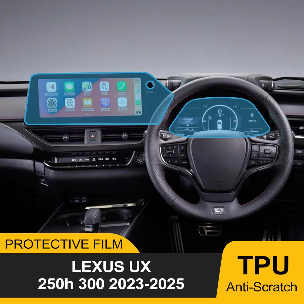 for  UX 250h 300 2022-2025 TPU Car Dashboard Screen Protector Transparent Film Anti-Scratch Navigation Pre-cut PPF Cover