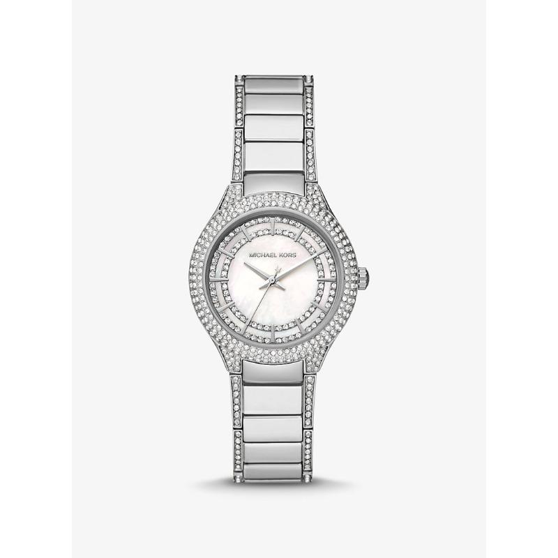 Мини-часы Michael Kors Sylvia с паве, серебристый тон, MK4657 серебряный