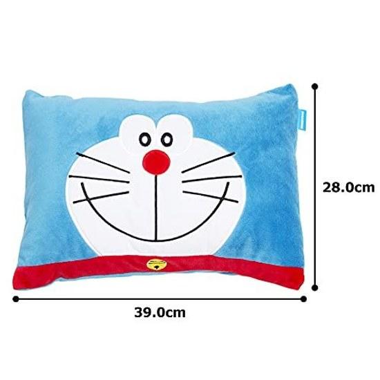 MORIPiLO Pillow Doraemon Face Die-Cut (S Size) Kids Gentle On Skin Micro Fabric Goods Plush Nap 28x39x9cm Blue Character Morishita