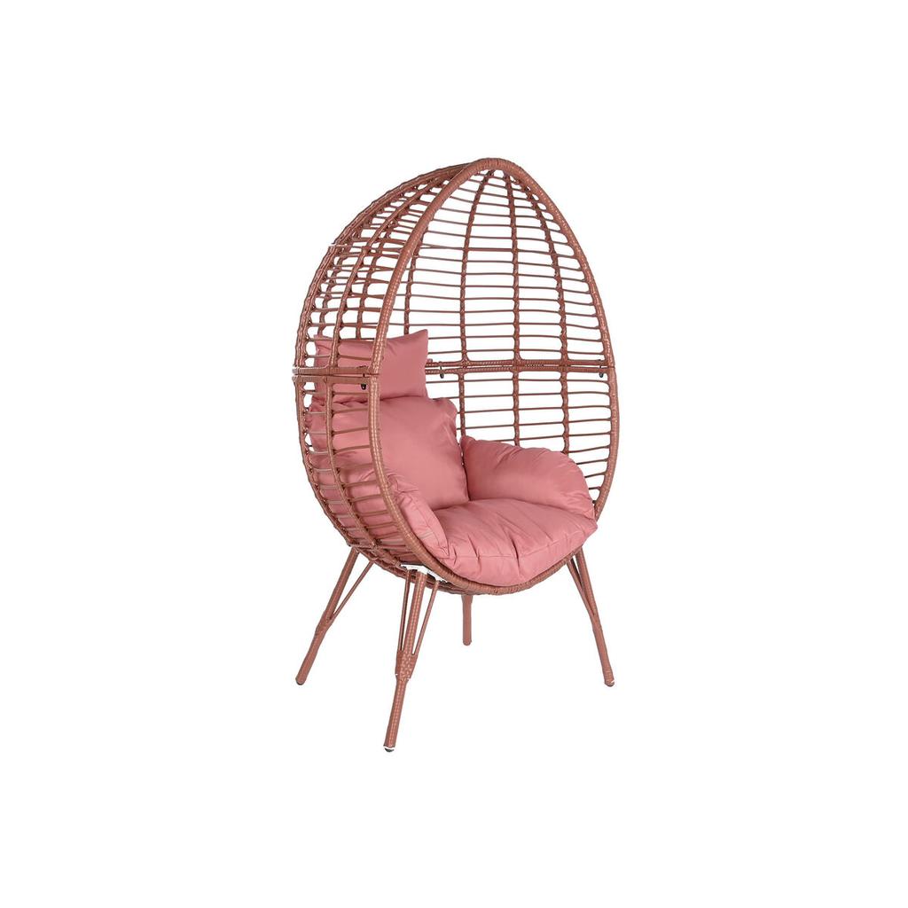 Garden Chair DKD Home Decor 90 X 65 X 151 Cm Metal Terracotta Synthetic Rattan