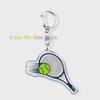 Classic Sports I Love Tennis Keychains for Accessories Bag Hobby Bike Car Keyrings Jewelry Friends Father Boyfriends Gifts