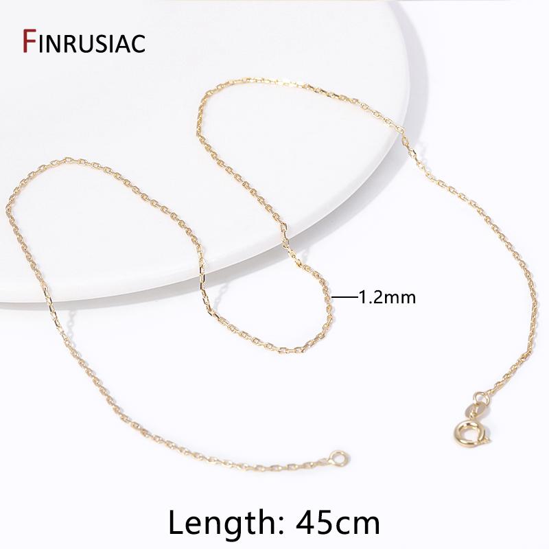 

High Quality 18K Real Gold Plated Necklace Chains For Jewelry Making, Brass Chains For Necklace Making, DIY Jewelry Findings