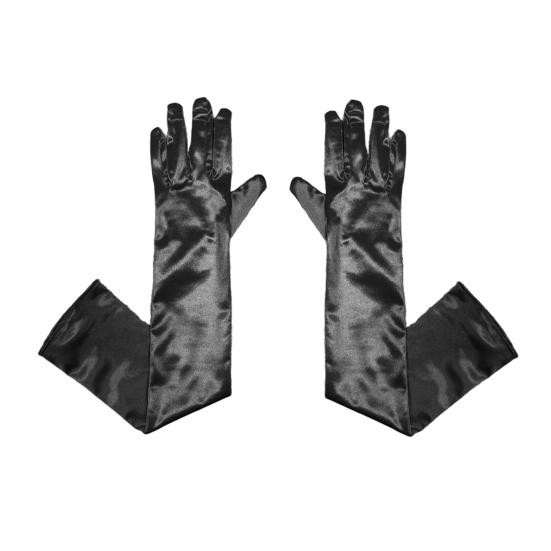 1 Pair Smooth Satin Long Gloves Silky Material Fancy Dress Gloves Wedding Dress Photography Accessories