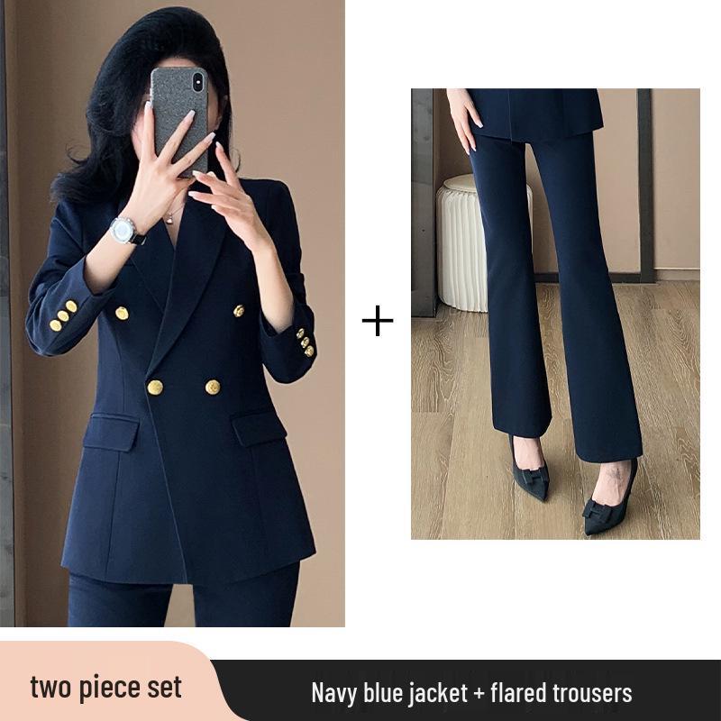 2024 Women's Professional Autumn Suit Set: Formal Blazer and Trousers