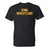 Iowa Hawkeyes Block Iowa Wrestling T-Shirt - Black