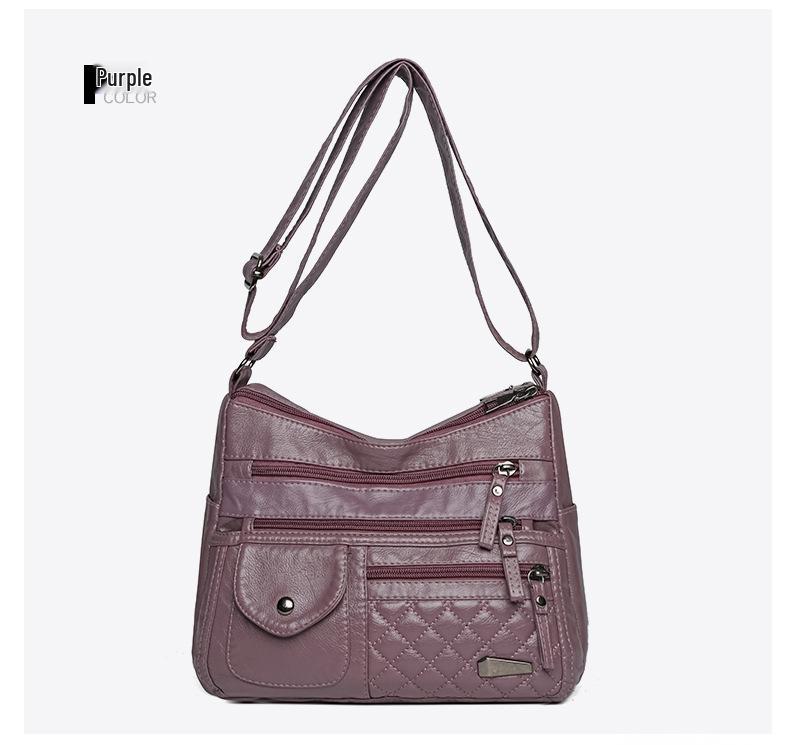 

Женская вышитая универсальная сумка-тоут: Модная нишевая сумка кроссбоди на плечо высокого класса фиолетовый