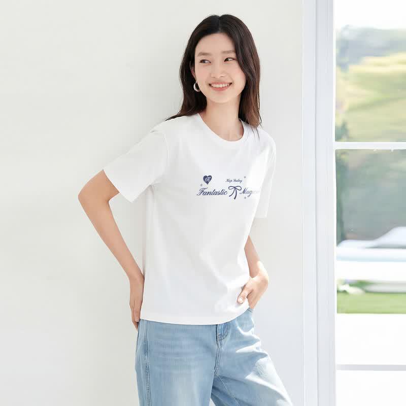 La Chapelle Women's Printed Short Sleeve T-shirt