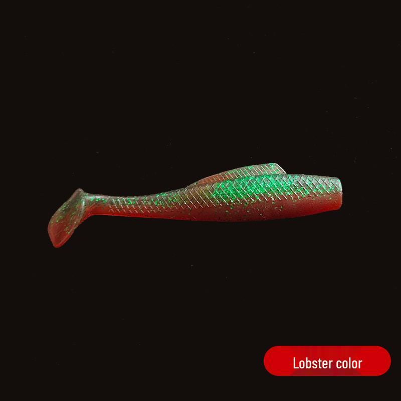 Schwimmender T-förmiger Weichköder: Schwarzer Bionic-Köder für Barsch, Mandarinfisch und Wurzelfisch