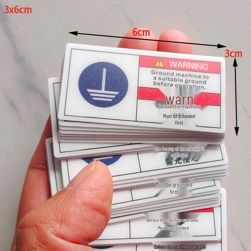 PVC Electric Shock Hazard Warning Sign for Mechanical Equipment