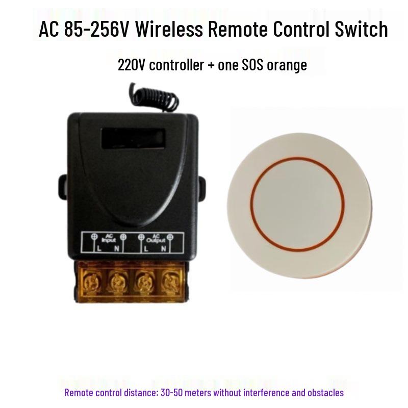220V 30A Wireless Remote Control Switch for Water Pump, Motor, Range Hood, Exhaust Fan, and Sprayer.