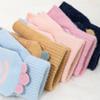 Unisex primary school students flip open finger writing versatile winter thickened warm cold children's half finger gloves