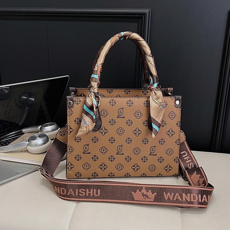 

2025 Luxury Color Block Women s Handbag: Stylish Print Tote & Crossbody Bag One Size