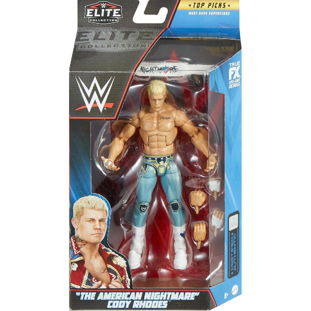 Mattel WWE Коди Роудс Top Picks Elite Collection Фигурка, Артикуляция и Реалистичные Детали, Сменные Аксессуары, 6 дюймов