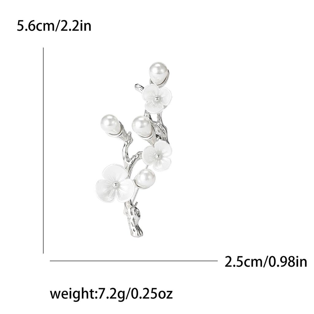 Süße Mode Temperament Perle Pfirsich Blossom Brosche Vielseitig Kleidung Zubehör Kragen Pin Fabrik
