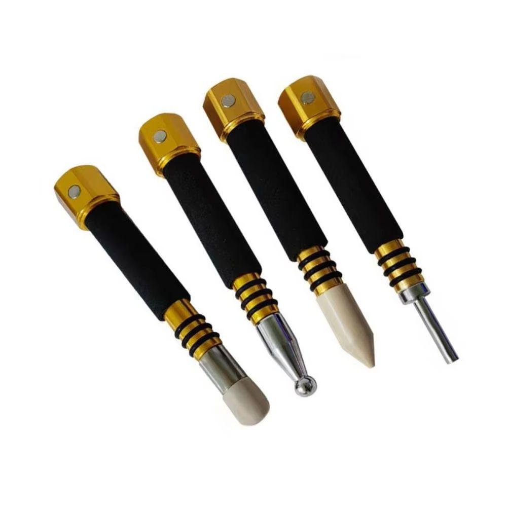 

4Pcs New Anti-Slip Car Body Dent Repair Tool Paintless Aluminum Alloy Tap Down Pen Detachable Grip Dent Repair Tool чорний