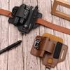 EDC Taktisches Werkzeug Hüfttasche Leder Multifunktional Outdoor Camping Survival Aufbewahrung Gürteltasche Wandern Notfallwerkzeugtasche