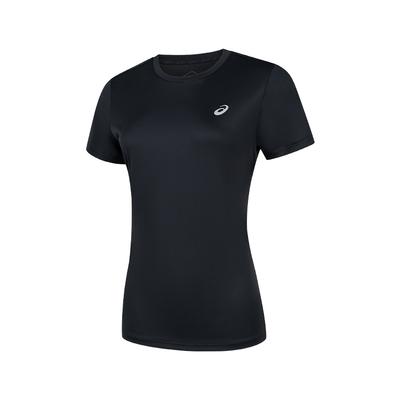 Moisture Wicking Quick Dry Round Neck Sports Short Sleeve T-Shirt Women Tops Black 2012D164-001