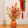 Artificial Flowers Potted Flower Ornaments Decorative Table Centerpieces Year
