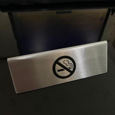 Warning Smoke Desk Display Stand Table Tent Sign Unique Card Reminder for Club
