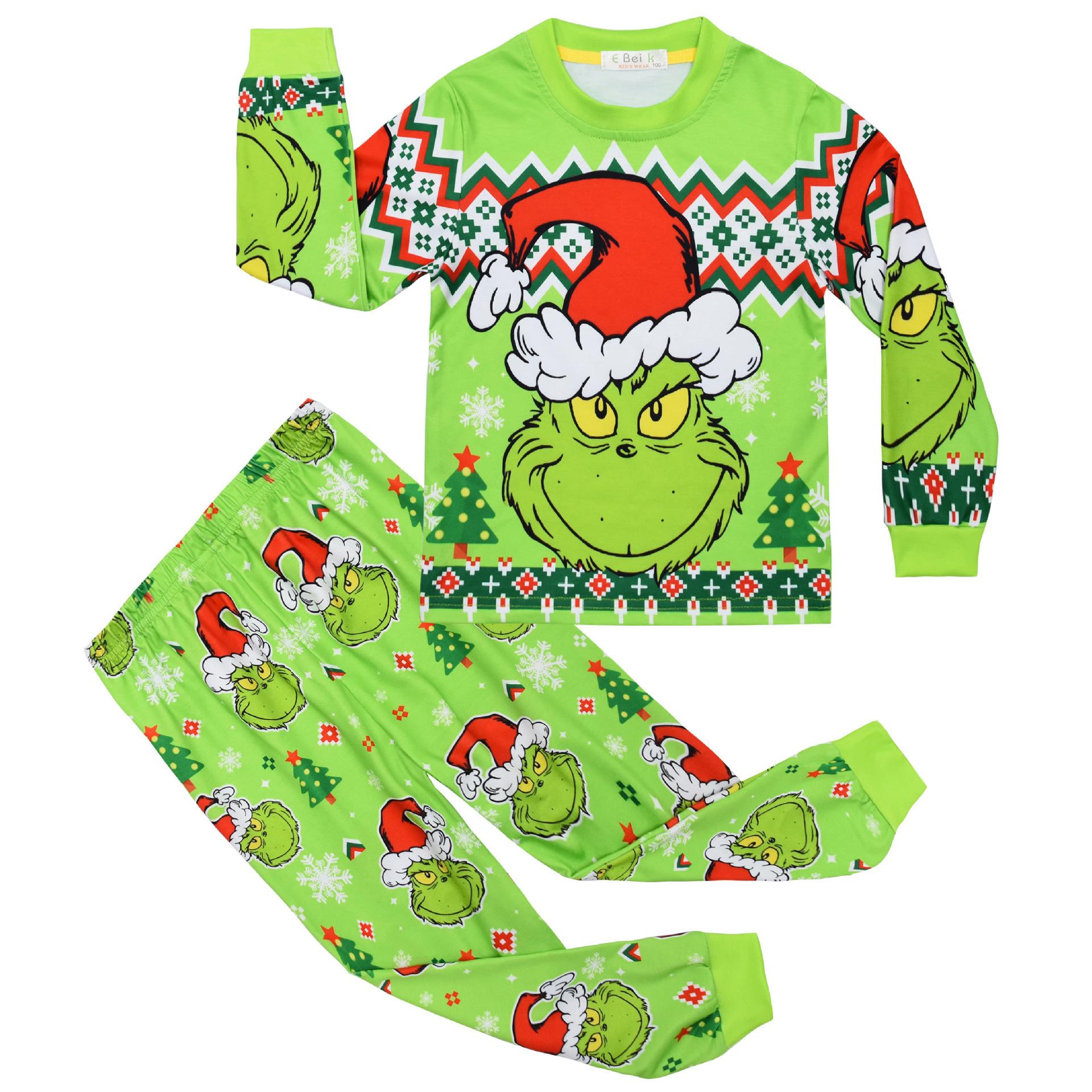 

Animated Cartoon Digital Printing, Middle-Aged And Older Children S Loungewear Set, Long-Sleeved Two-Piece Set, Sleeping 7809 110