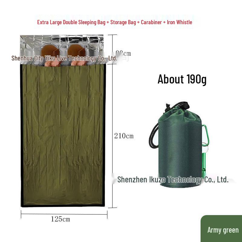 Portable Emergency Survival Sleeping Bag with Multifunctional Insulation for Hiking and Camping