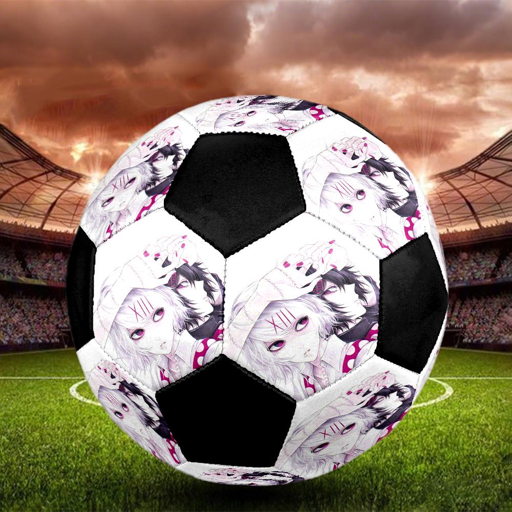 Soccer Ball Colorful Machine Stitched PVC Size 5 Team Training Competition Ready Durable High-Bounce Cool Sports Gift