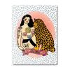 Mermaid Retro Wall Art, Nordic Nude Woman Poster, Printed Images, Living Room, Home Decoration, Oil Painting, Pink, Leopard