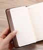 A6 Retro-Stil Taschen-Mini-Notizbuch Stempelverfahren Künstliches PU-Leder Schreibbuch Tragbarer Notizblock Bürobuchhaltung