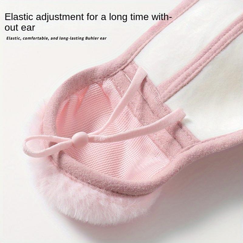 Winter Warm Windproof Mask with Fluffy Ear Covers - Thick Dustproof Breathable Mouth Cover Half Face Earflaps