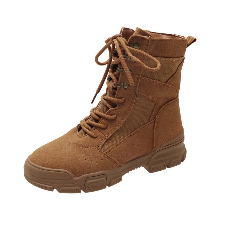 Canvas Martin boots women's new summer boots outdoor leather single boots hiking shoes desert boots platform short boots